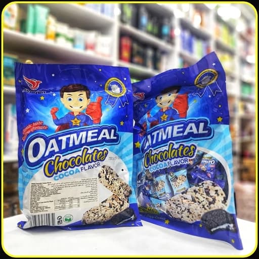بیسکویت جو دوسر شکلاتی با طعم کاکائو | Oatmeal Chocolates Cocoa Flavor