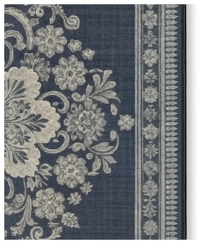 فرشینه نئو کلاسیک فرش باکس طوسی ابی کد4023 — تصویر ۵