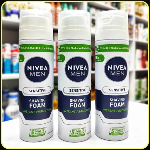 فوم اصلاح نیوآ من Sensitive مدل پوست حساس | NIVEA MEN Sensitive Shaving Foam حجم 200 میلی‌لیتر