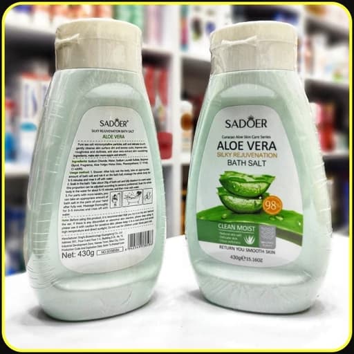 نمک حمام آلوئه‌ورا SADOER مدل Silky Rejuvenation Bath Salt وزن 430 گرم