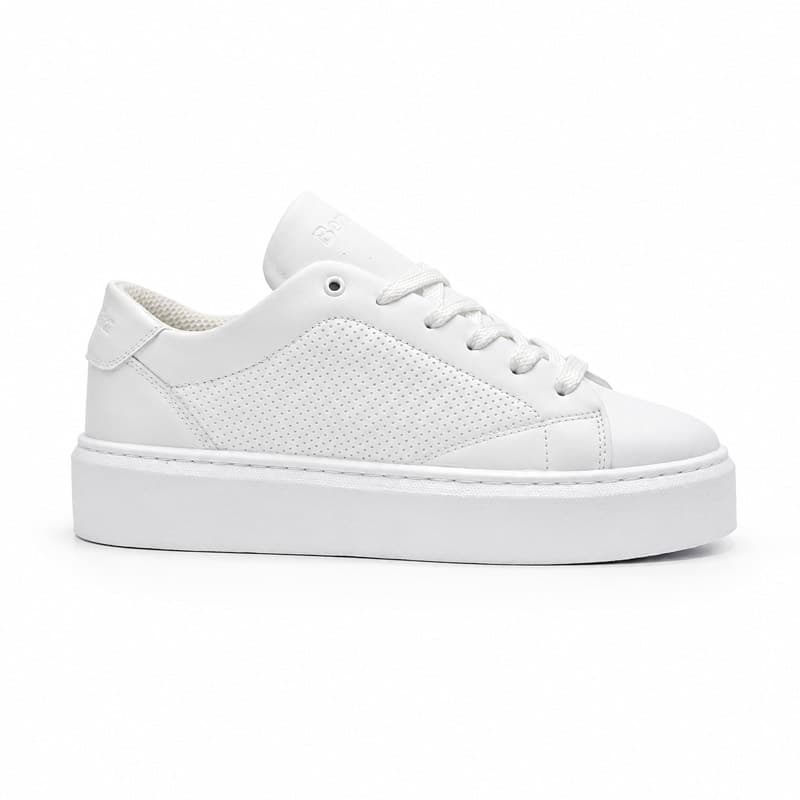 کفش راحتی مردانه مدل برشکا bershka رنگ سفید سوزنی کد EF302