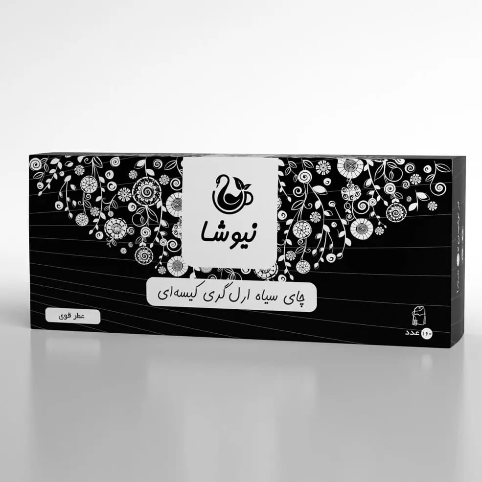 چای ارل گری کیسه‌ای ۱۶۰ عددی نیوشا (عطر قوی)