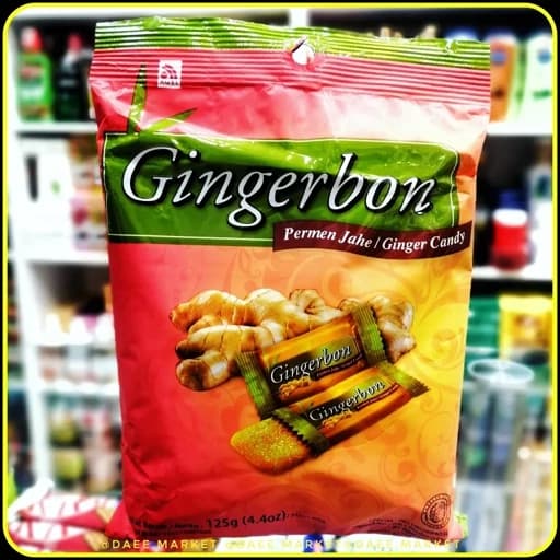 آبنبات زنجبیلی جینجربون Gingerbon مدل Ginger Candy وزن ۱۲۵ گرم