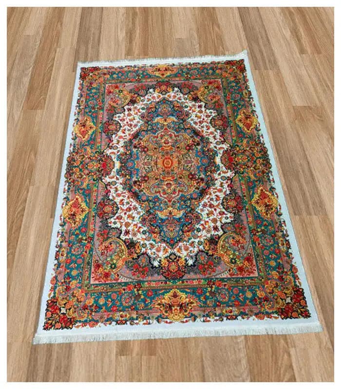 فرشینه پرمیوم کلاسیک نقشه خطیبی کرم کد4002 — تصویر ۵
