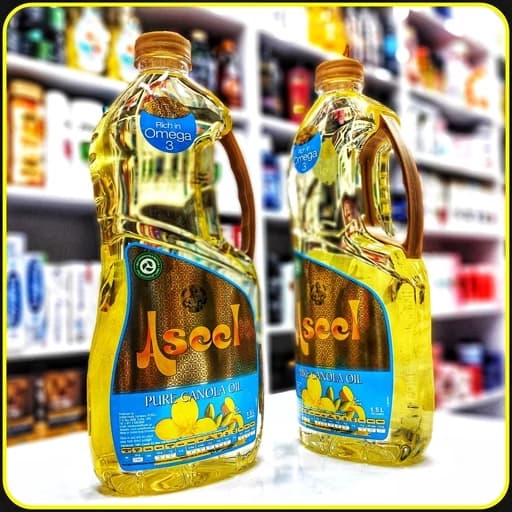 روغن اصیل کانولا غنی از اومگا3 خالص 1.5 لیتری aseel canola oil