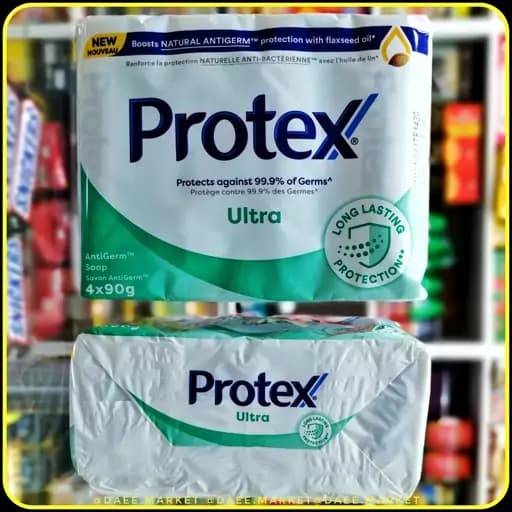 صابون آنتی باکتریال پروتکس اولترا Protex Ultra؛ محافظت طولانی‌مدت با روغن بذر کتان، بسته ۴ عددی — تصویر ۲