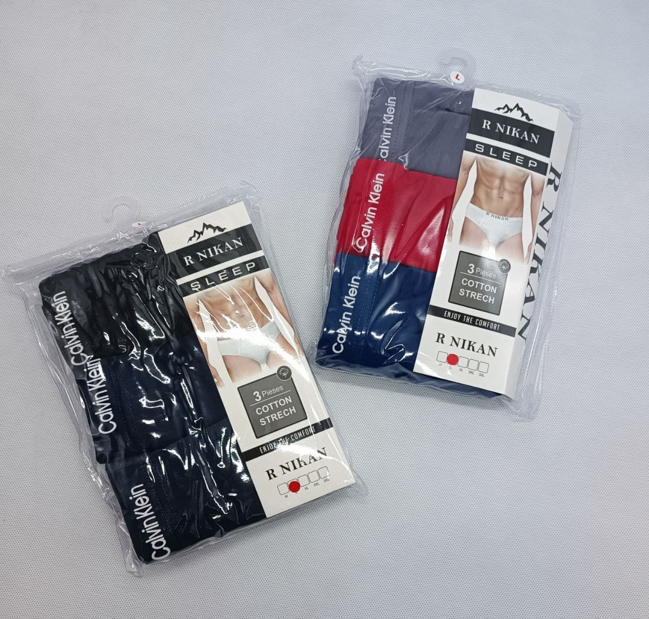 شورت مردانه هفتی کتان لاکرا کلوین R-NIKAN سایز L جین ۱۲ تایی — تصویر ۳