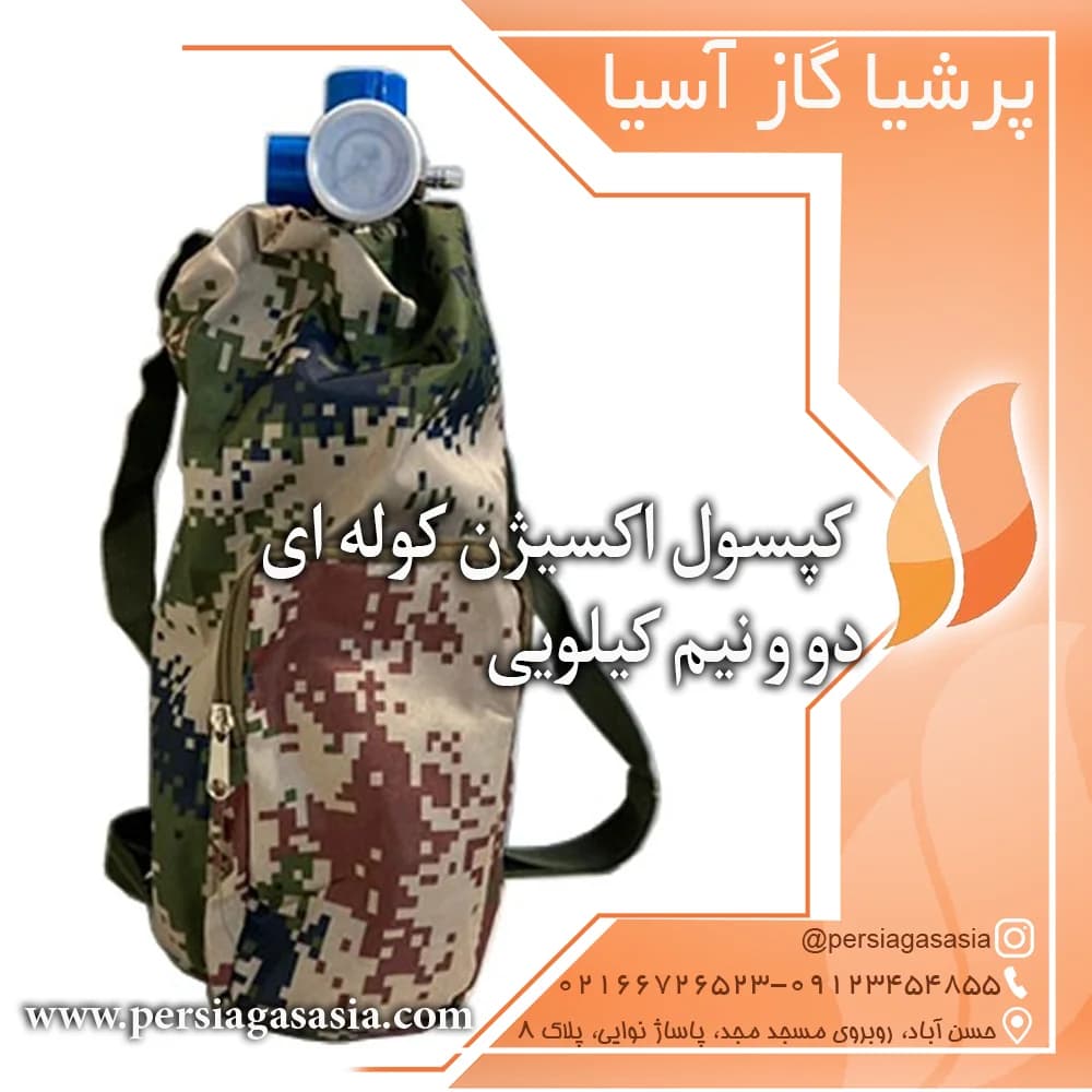 کپسول اکسیژن کوله‌ای ۲/۵ لیتری — تصویر ۵