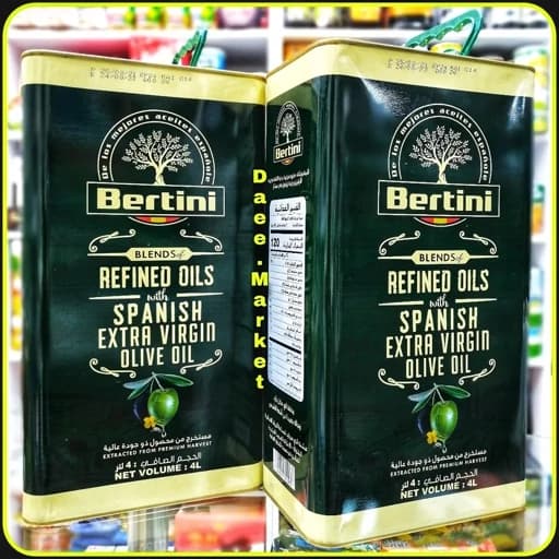 روغن ترکیبی برتینی ۴ لیتری Bertini Blend Refined Oils با روغن زیتون فرابکر اسپانیایی
