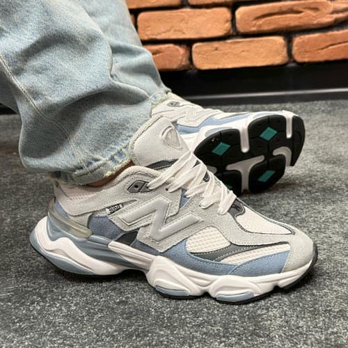 کفش و کتونی مردانه و زنانه چرم طبیعی مدل نیوبالانس 9060 NEW BALANCE رنگ طوسی کد 8976 — تصویر ۲