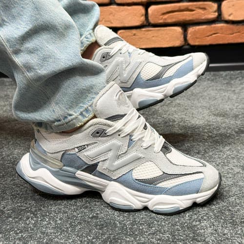 کفش و کتونی مردانه و زنانه چرم طبیعی مدل نیوبالانس 9060 NEW BALANCE رنگ طوسی کد 8976 — تصویر ۳