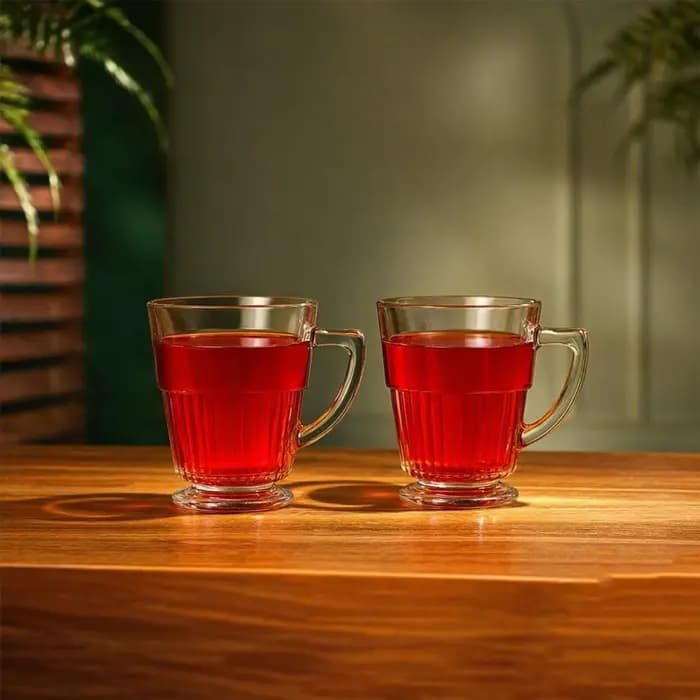 ليوان شيشه ای پايه دار شيار دار