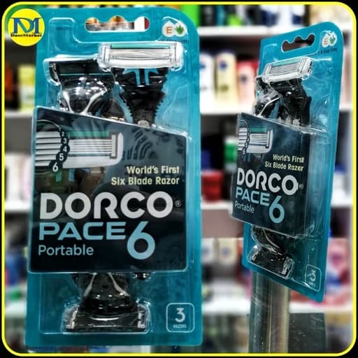 خودتراش دورکو پیس ۶ پرتابل | Dorco Pace 6 Portable شش تیغه با بسته ۳ عددی