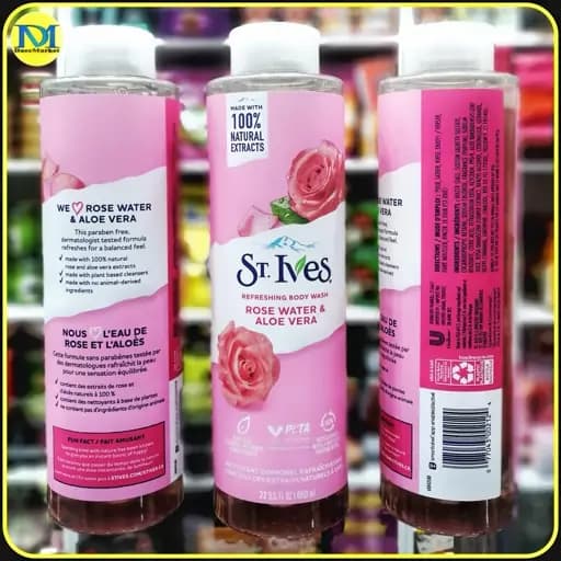 شامپو بدن است ایوز رز واتر و آلوئه‌ورا | St. Ives Rose Water & Aloe Vera