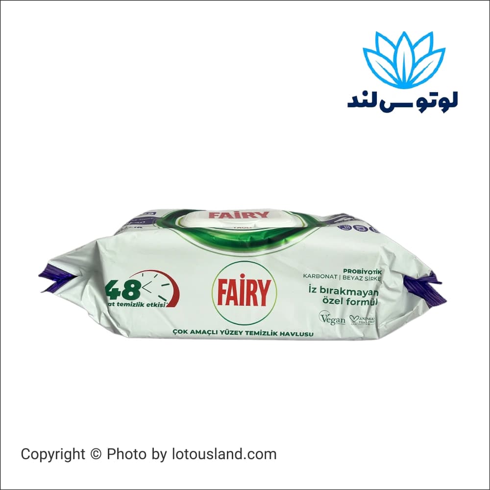 دستمال مرطوب چندمنظوره فیری با رایحه اسطوخودوس بسته 100 عددی — تصویر ۴
