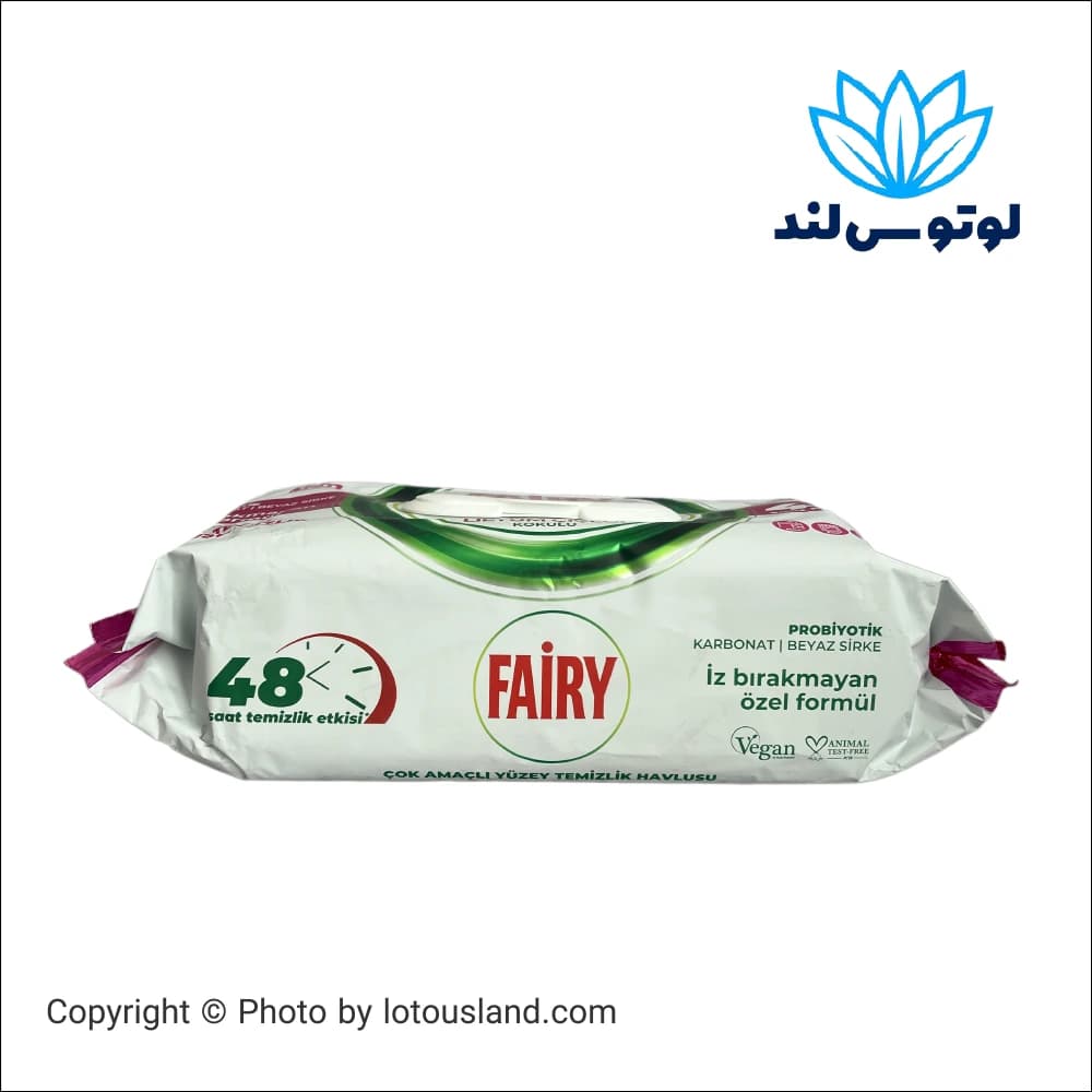 دستمال مرطوب چندمنظوره فیری مدل Lilyum بسته 100 عددی — تصویر ۴