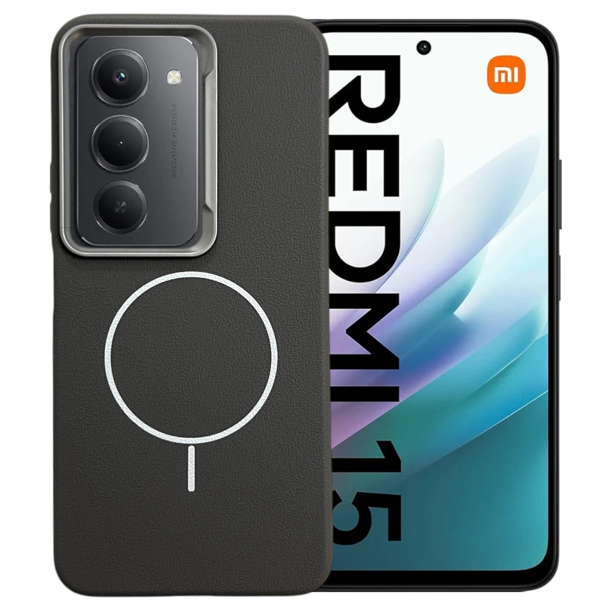 کاور مدل leather مناسب برای گوشی موبایل شیائومی Redmi 15 4G