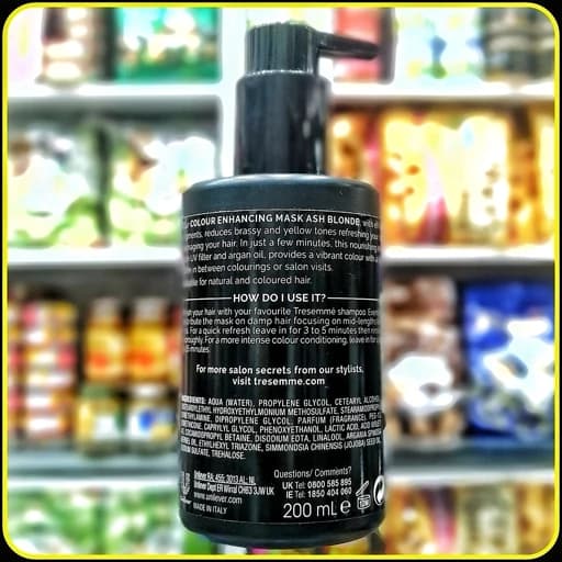 ماسک تثبیت‌کننده رنگ مو ترزمه مدل Colour Enhancing Mask Ash Blonde حجم 200 میلی‌لیتر | TRESemmé Colour Enhancing Mask Ash Blonde — تصویر ۲