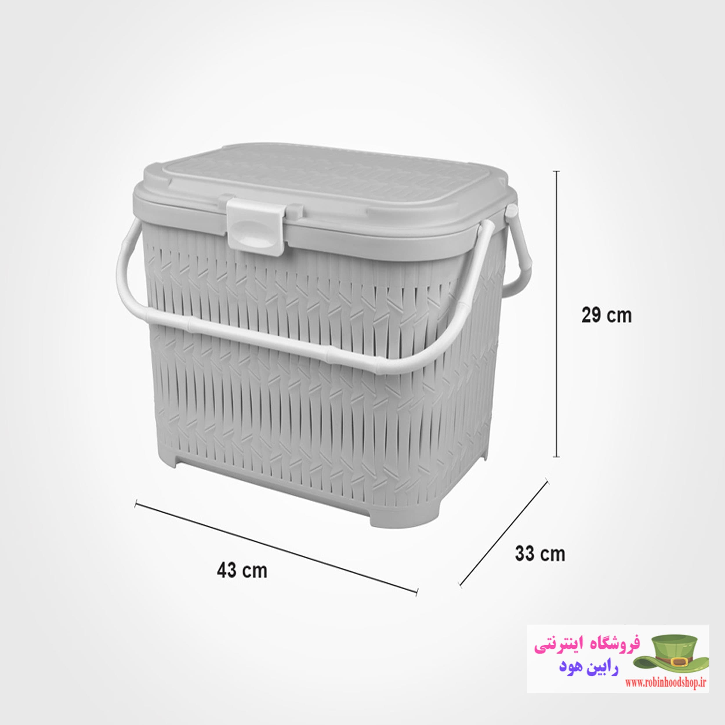 سبد پیک نیک دربدار کوتاه طرح بامبو — تصویر ۴