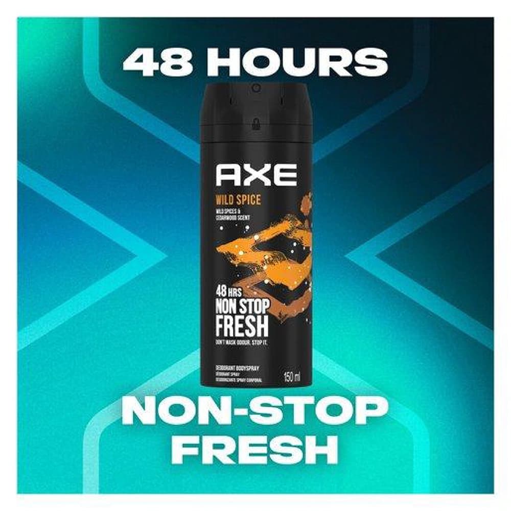 اسپری ضدعرق Axe Wild Spice – رایحه ادویه‌جات و چوب سدر — تصویر ۴