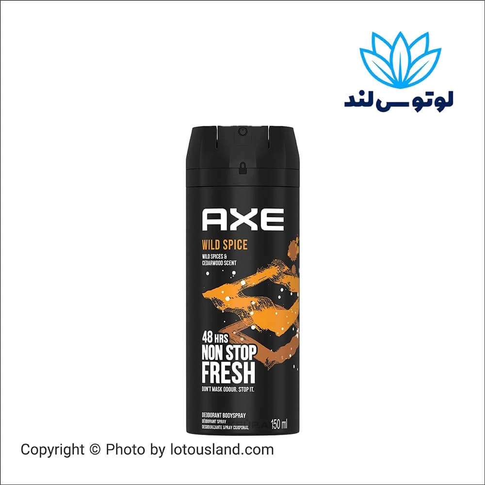 اسپری ضدعرق Axe Wild Spice – رایحه ادویه‌جات و چوب سدر — تصویر ۲