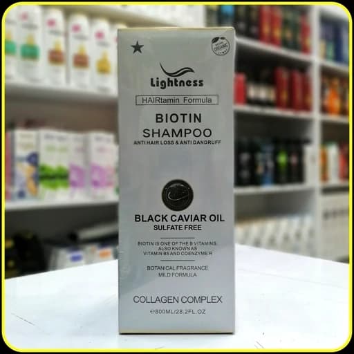 شامپو بیوتین لایتنس حاوی روغن خاویار سیاه و کلاژن کمپلکس | Lightness Biotin Shampoo — تصویر ۲