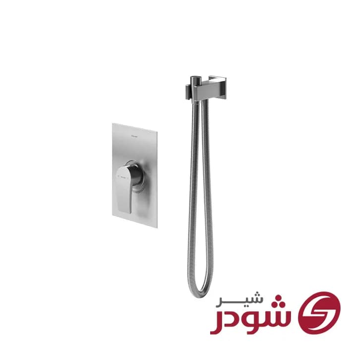 شیر توالت توکار مدل رومرپلاس کروم مات شودر