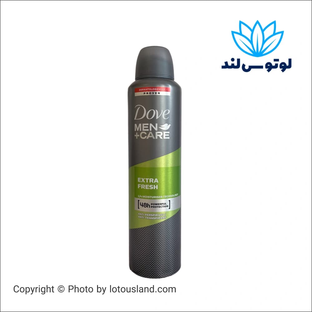اسپری ضد تعریق مردانه داو من کر اکسترا فرش با فناوری مرطوب کننده
