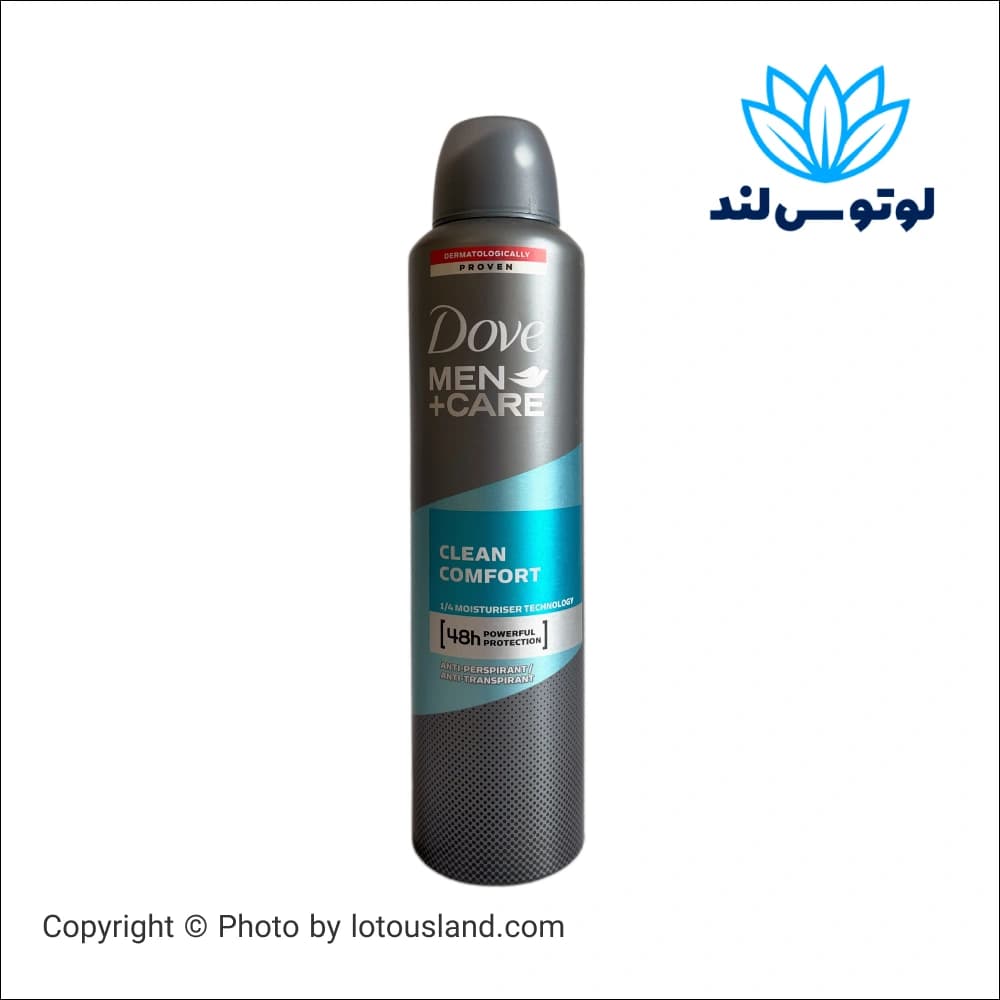 اسپری ضد تعریق مردانه داو من کر کلین کامفورت با فناوری مرطوب کننده