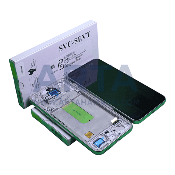 تاچ ال سی دی سامسونگ A34 (A346) اسمبل LCD SAM A34 (A346) + FRAME SILVER ASSEMBLE