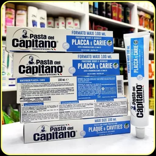 خمیر دندان ضد پلاک و ضد پوسیدگی پاستا دل کاپیتانو 100 میلیلیتر | Pasta del Capitano Placca e Carie