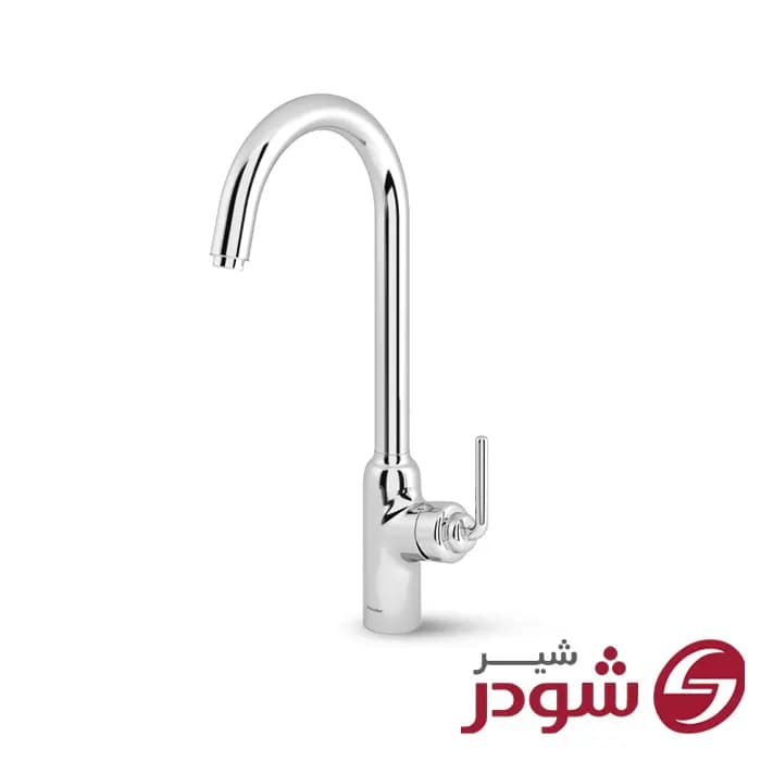 شیر آشپزخانه مدل مودیکا کروم شودر — تصویر ۲