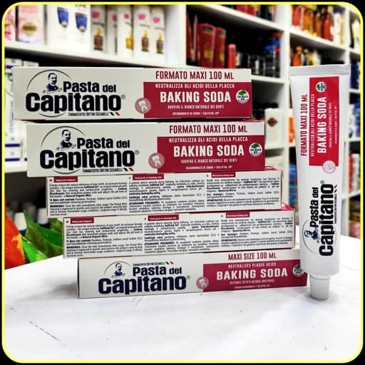 خمیر دندان جوش شیرین Pasta del Capitano مدل Baking Soda حجم 100 میلی‌لیتر | Pasta del Capitano Baking Soda Toothpaste