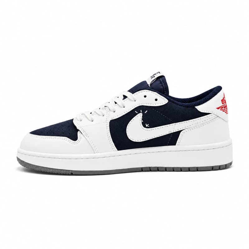 کفش و کتانی مردانه مدل نایک ترویس NIKE TRAVIS رنگ سفید مشکی کد 30857 — تصویر ۳
