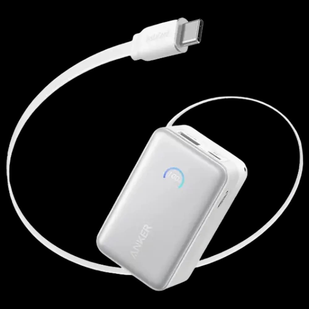 پاوربانک انکر Nano مدل A1638 ظرفیت 10000 میلی‌آمپر ساعت توان 45 وات با کابل USB-C جمع‌شونده — تصویر ۳