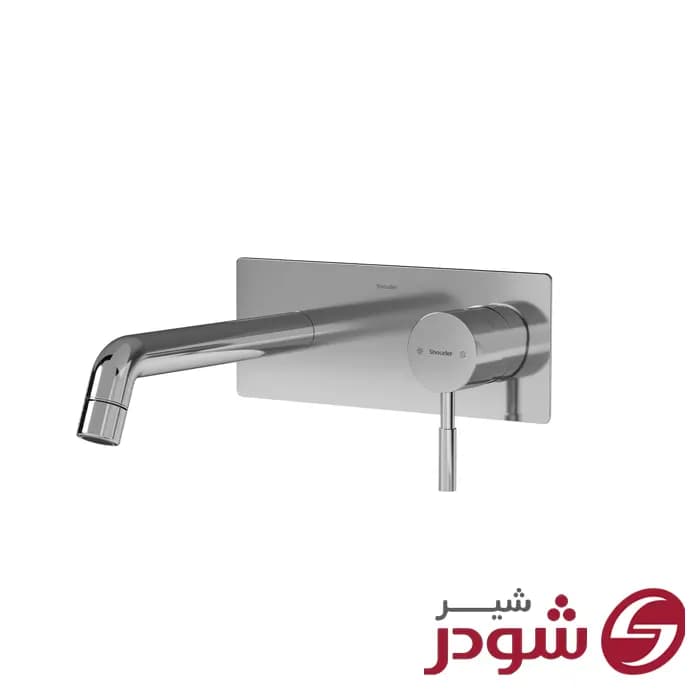 شیر روشویی یک تکه توکار مدل روگن کروم مات شودر