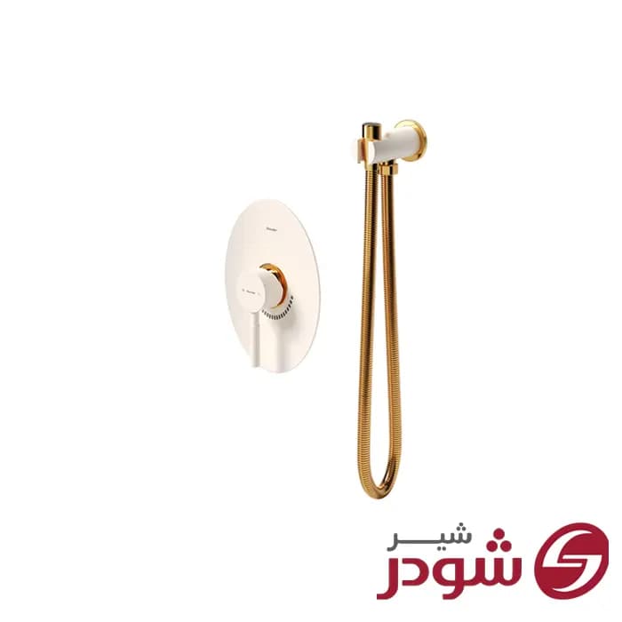 شیر توالت توکار مدل روگن شیری طلا شودر