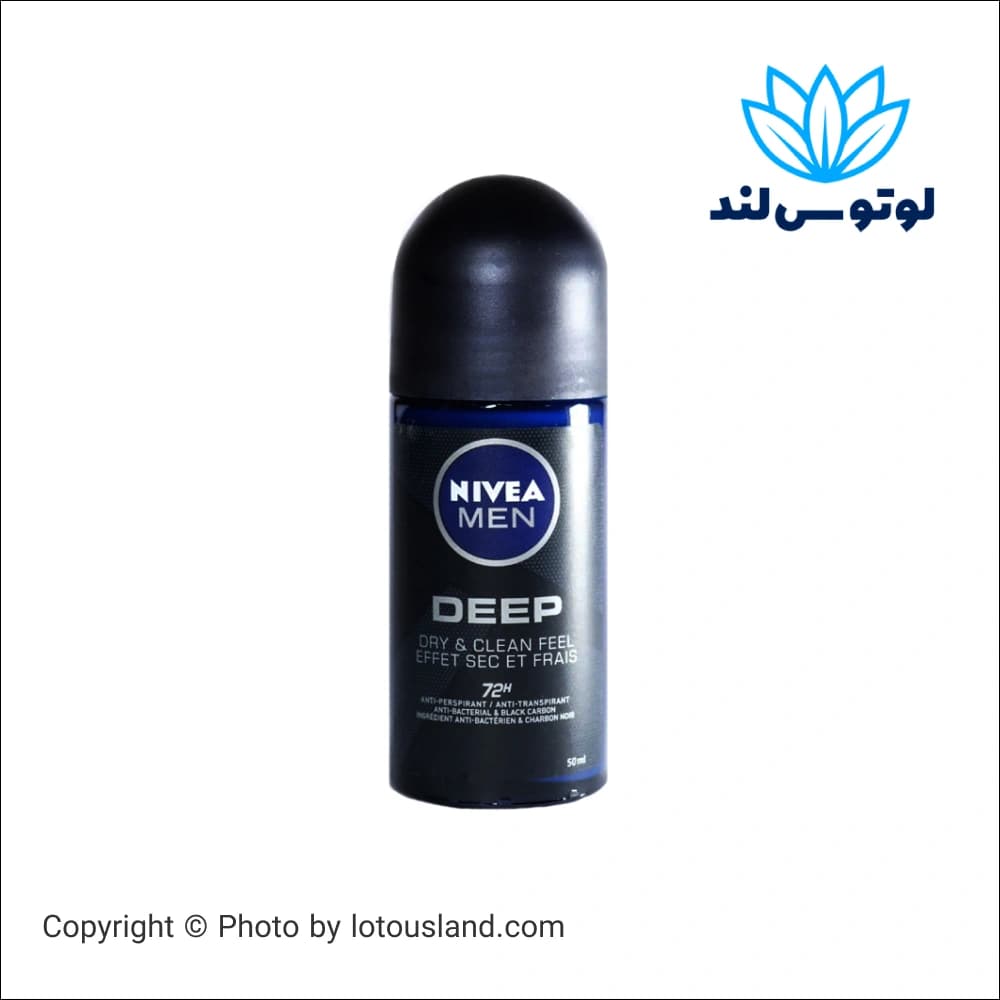 رول ضد تعریق مردانه نیوآ Nivea مدل Deep Dry & Clean Feel حجم 50 میل — تصویر ۲