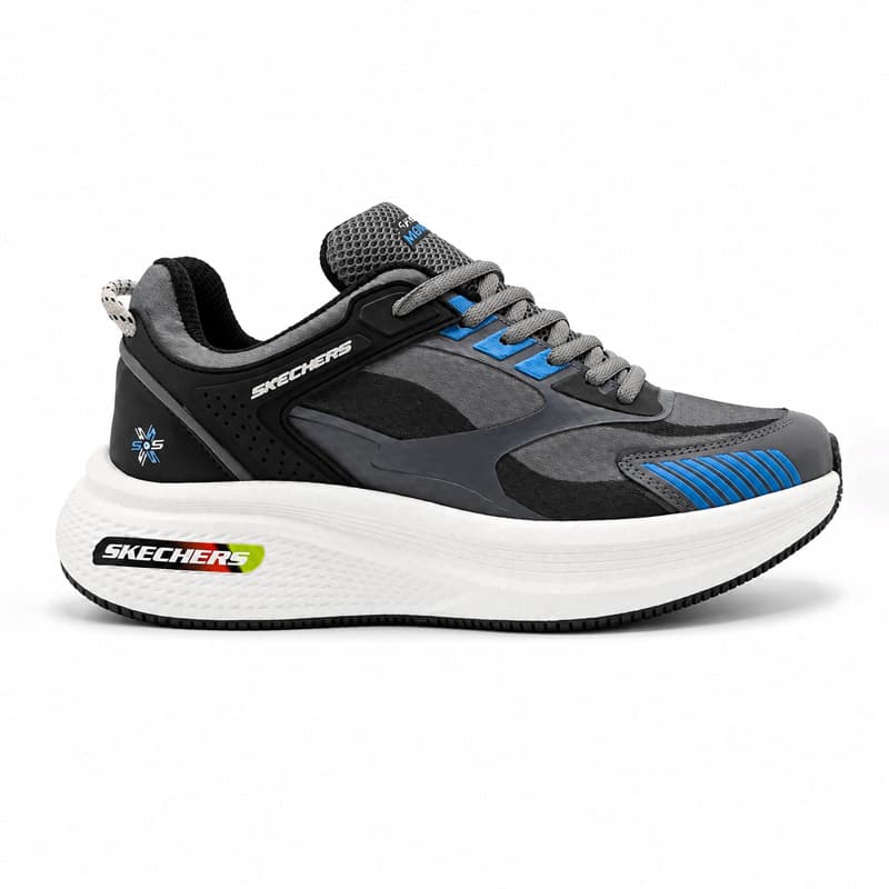 کفش و کتانی مردانه مدل اسکیچرز SKECHERS رنگ طوسی کد 40010 — تصویر ۲