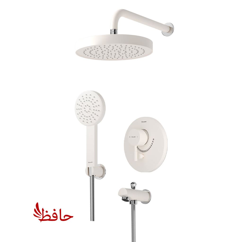 شیر حمام توکار تیپ 4 مدل مارینو شیری کروم شودر — تصویر ۲