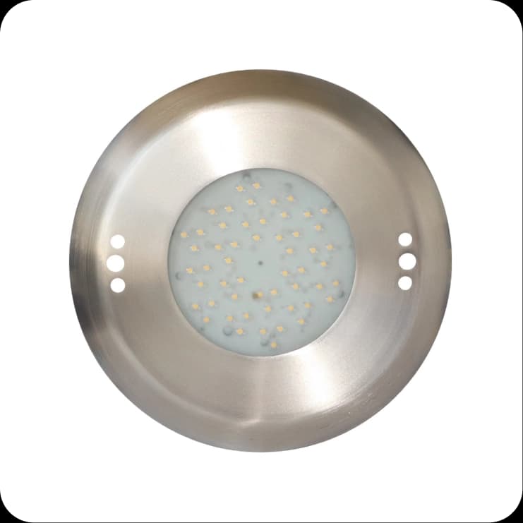 چراغ استخری روکار فوق باریک استیل 5 وات تک رنگ و هفت رنگ
