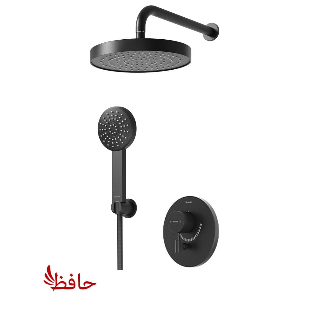 شیر حمام توکار تیپ 3 مدل مارینو مشکی شودر — تصویر ۲