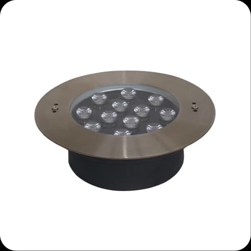 چراغ استخری استیل 24 وات توکار تک رنگ — تصویر ۲