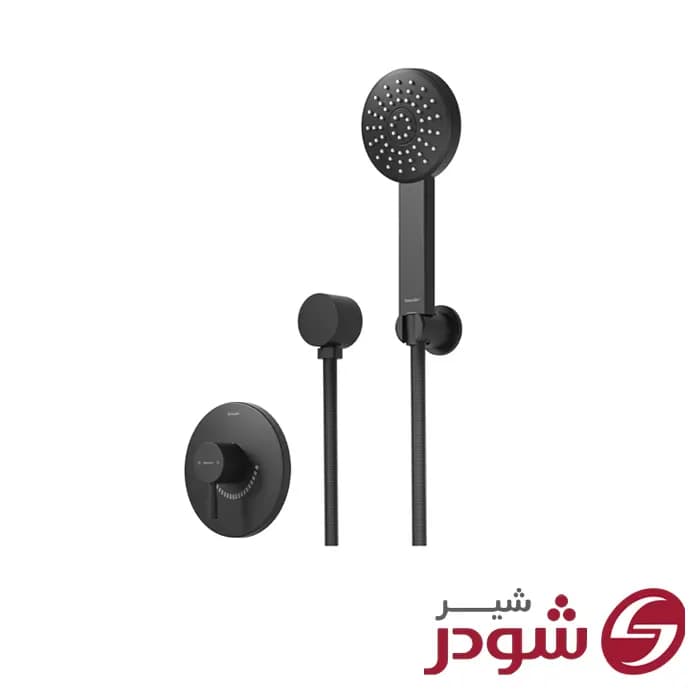 شیر حمام توکار تیپ 2 مدل مارینو مشکی شودر