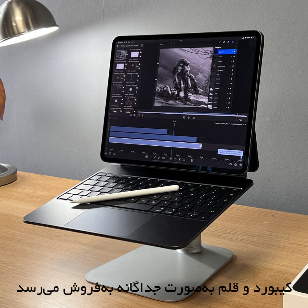 تبلت 13 اینچ اپل مدل IPad Pro 2025 M5 Wi-Fi ظرفیت 512 گیگابایت و رم 12 گیگابایت، رزولوشن دوربین 12 مگاپیکسل، پشتیبانی از قلم و کیبورد — تصویر ۵