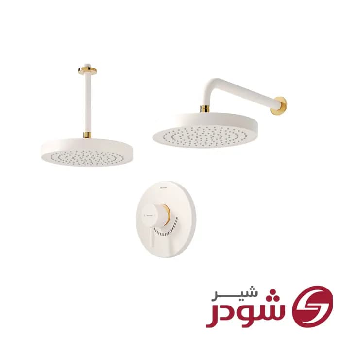 شیر حمام توکار تیپ 1 مدل مارینو شیری طلا شودر