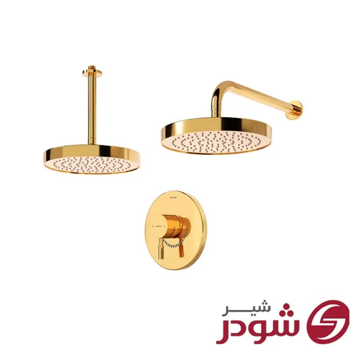 شیر حمام توکار تیپ 1 مدل مارینو طلایی شودر