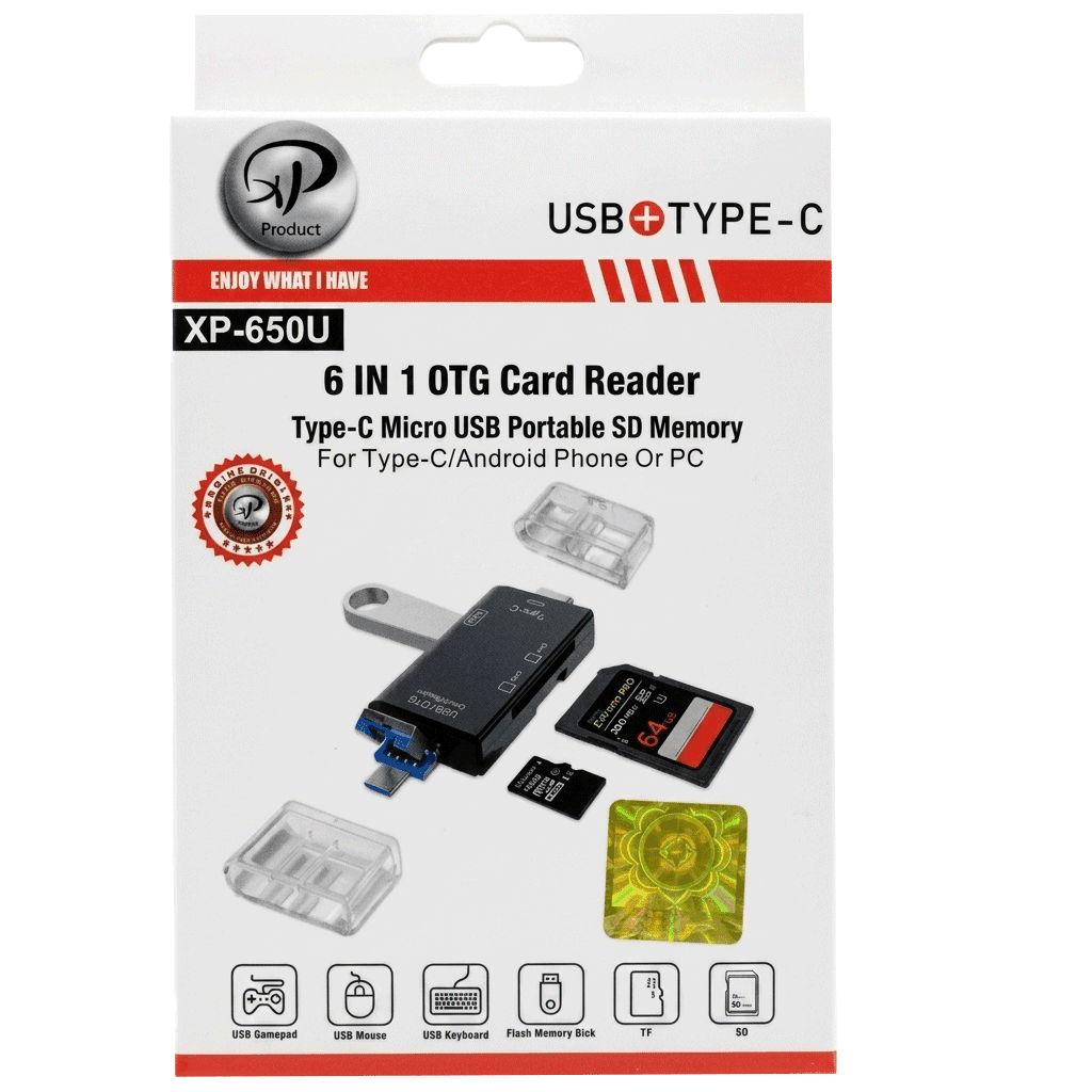 ریدر همه کاره کارت حافظه XP مدل XP-650U