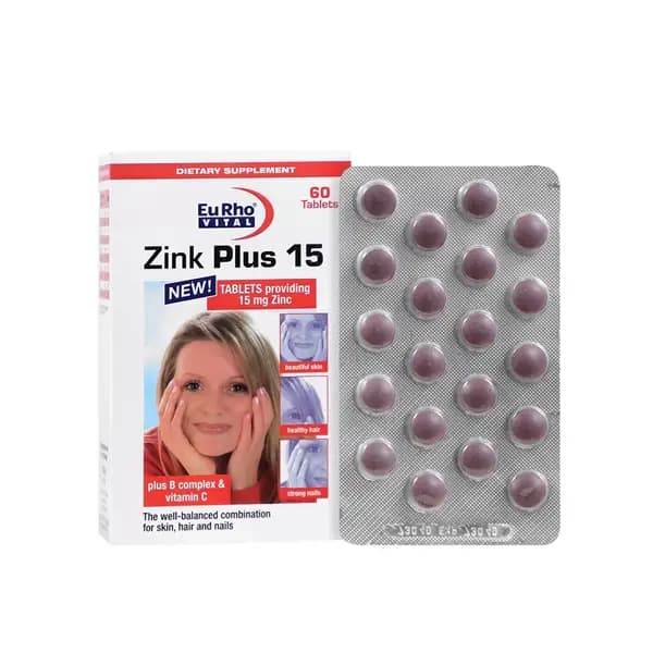 زینک پلاس یوروویتال 15 میلی گرم