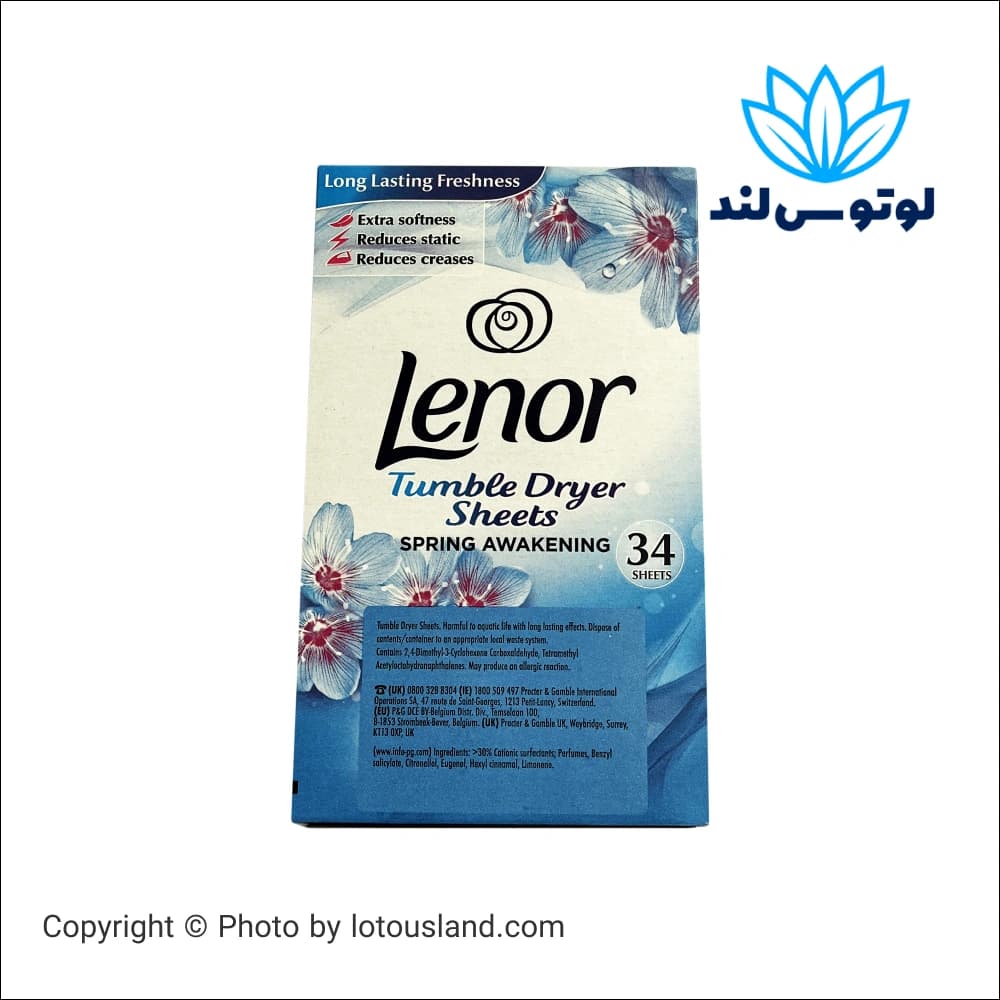 پد خوشبو کننده لباس لنور Lenor مدل SPRING AWAKENING بسته 34 عددی — تصویر ۳